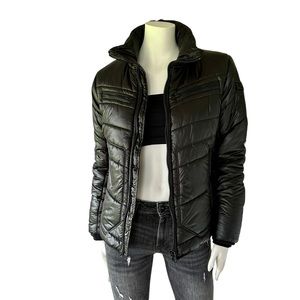 Diesel Black Puffer Bomber Fall Winter Coat Jacket